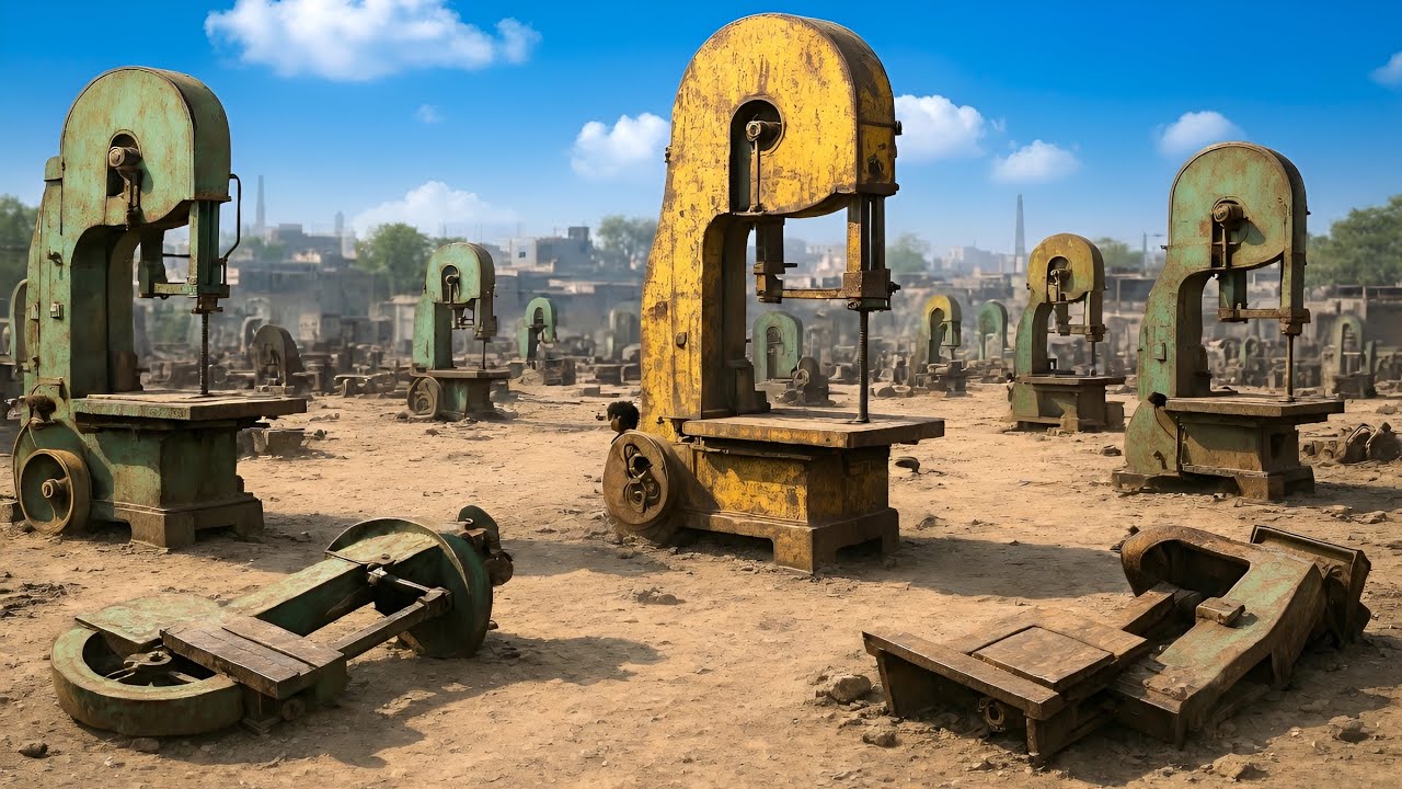 Building a HUGE Band Saw Machine Using a 200-Year-Old Technique – Incredible Process