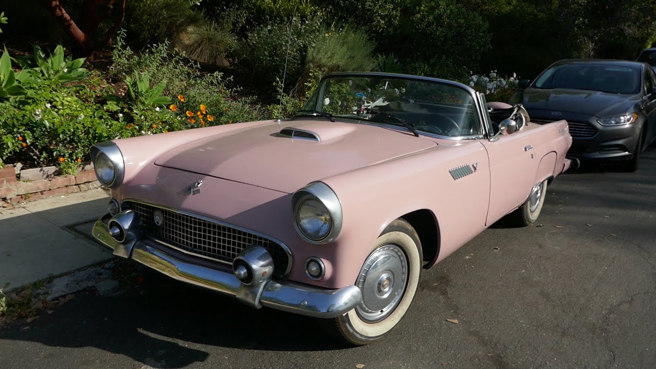 Pink Thunderbird Convertible Classic Car Los Angeles California USA May 1, 2024