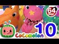 Dinosaur number song   more nursery rhymes  kids songs  cocomelon