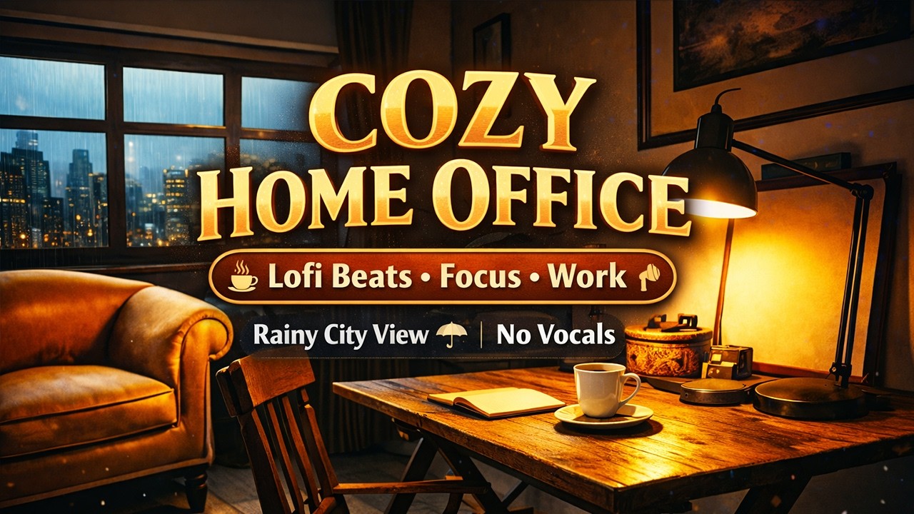 Cozy Home Office ☕ Lofi Hip Hop for Focus & Work