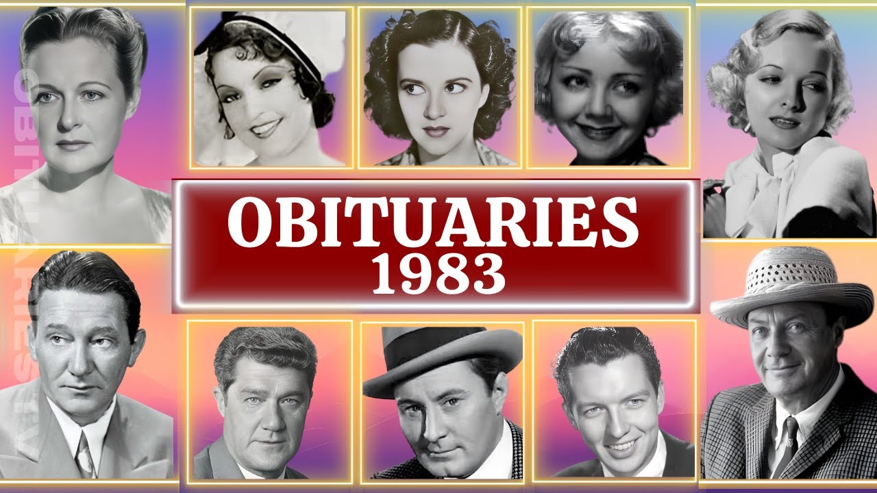 Некрологи знаменитостей. Известные звезды, скончавшиеся в 1983 году. Часть 3. Некрологи на ТВ. 