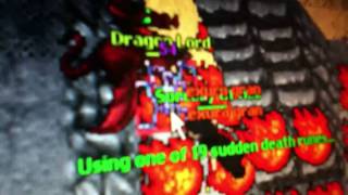 2 noobs jogando tibia ot-matando dragon