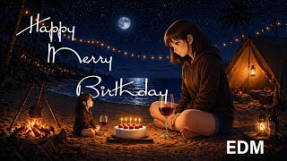 Blue Me - Happy Merry Birthday - EDM || 4K ((Official Music Lyrics)