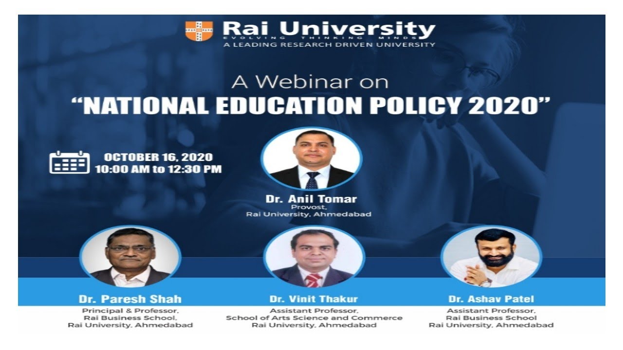Webinar on National Education Policy 2020 - YouTube