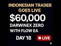 Indonesian Automated Trader Goes LIVE: $60,000 Darwinex Zero with Flow EA – Day 18