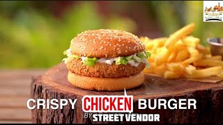 Easy Crispy Chicken Burger With Veg Mayo recipe || How to cook chicken burger || Indian street food