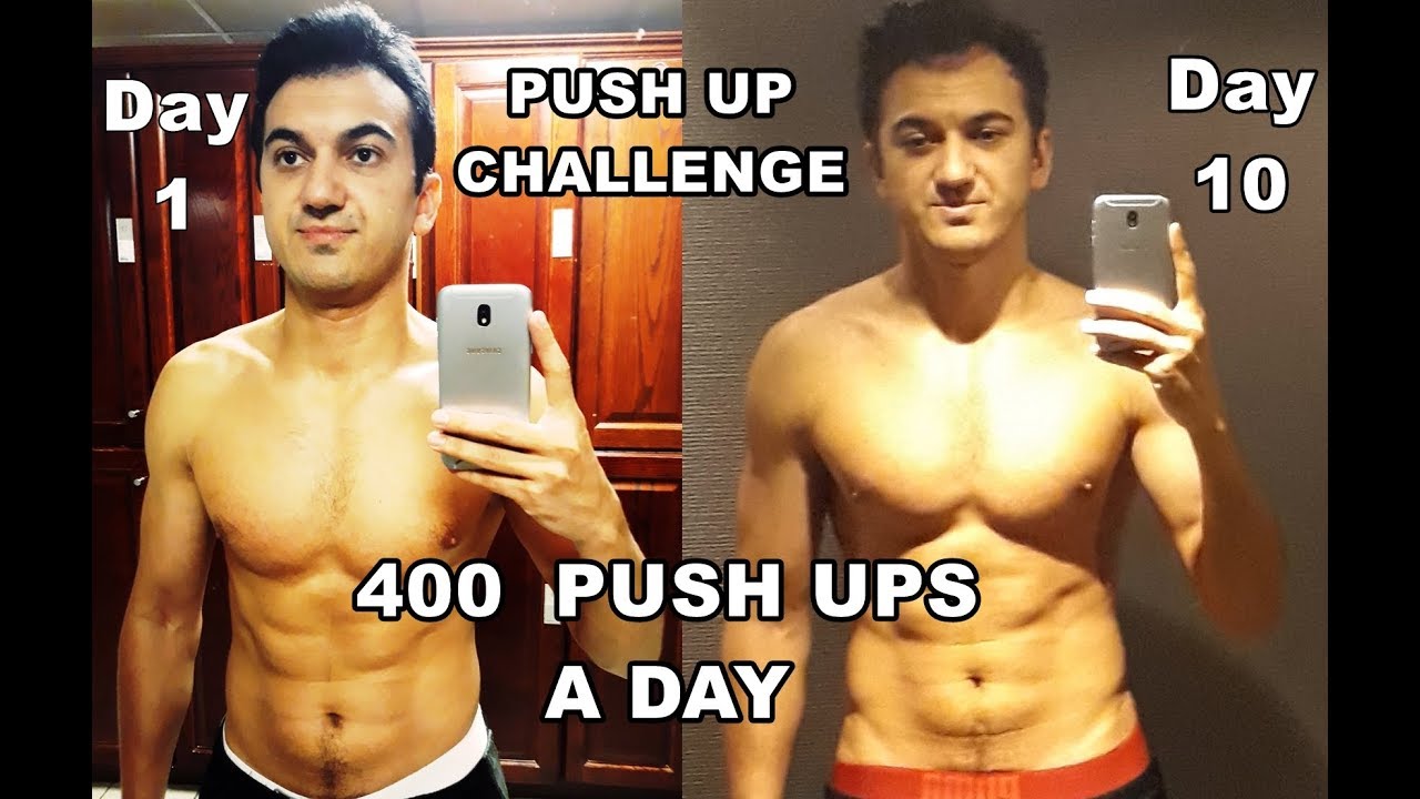 400 PUSH UPS A DAY FOR 10 DAYS CHALLENGE (MY BODY RESULTS) YouTube