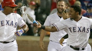 Elvis Andrus & his mama hugging it out and celebrating the big ALCS win!