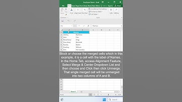 How to Unmerge Cells in Microsoft Excel #shorts #tips #excel #exceltips #windows #windows11