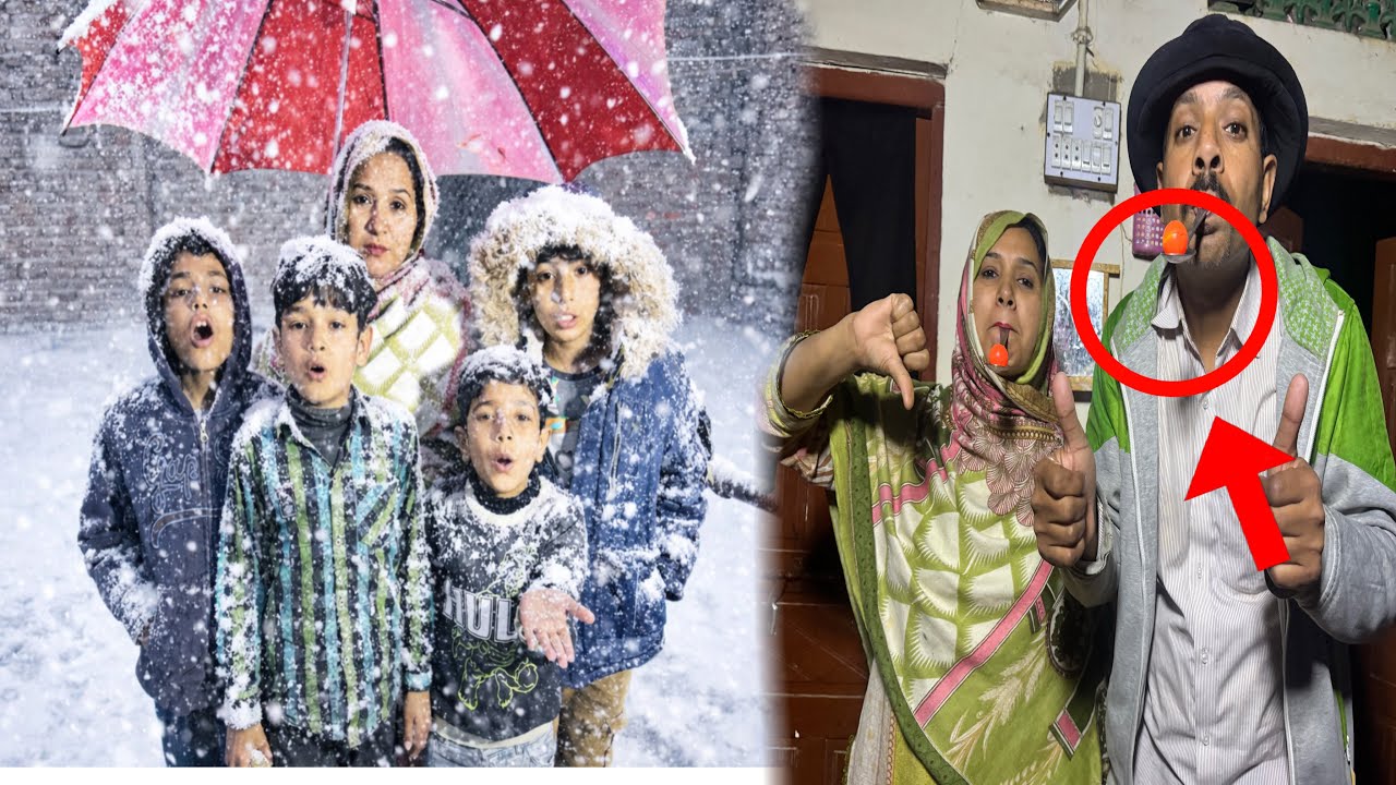 Yah Kaisa Challenge Kar Liya🤪 Snowfall Ho Gai😱Kon Jeeta??@MamuFamily 