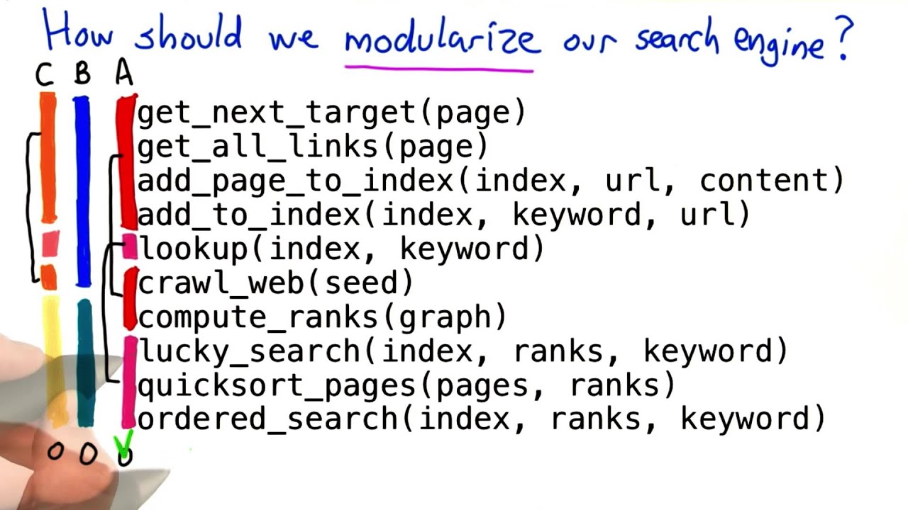 Modularizing the Search Engine - Intro to Computer Science - YouTube