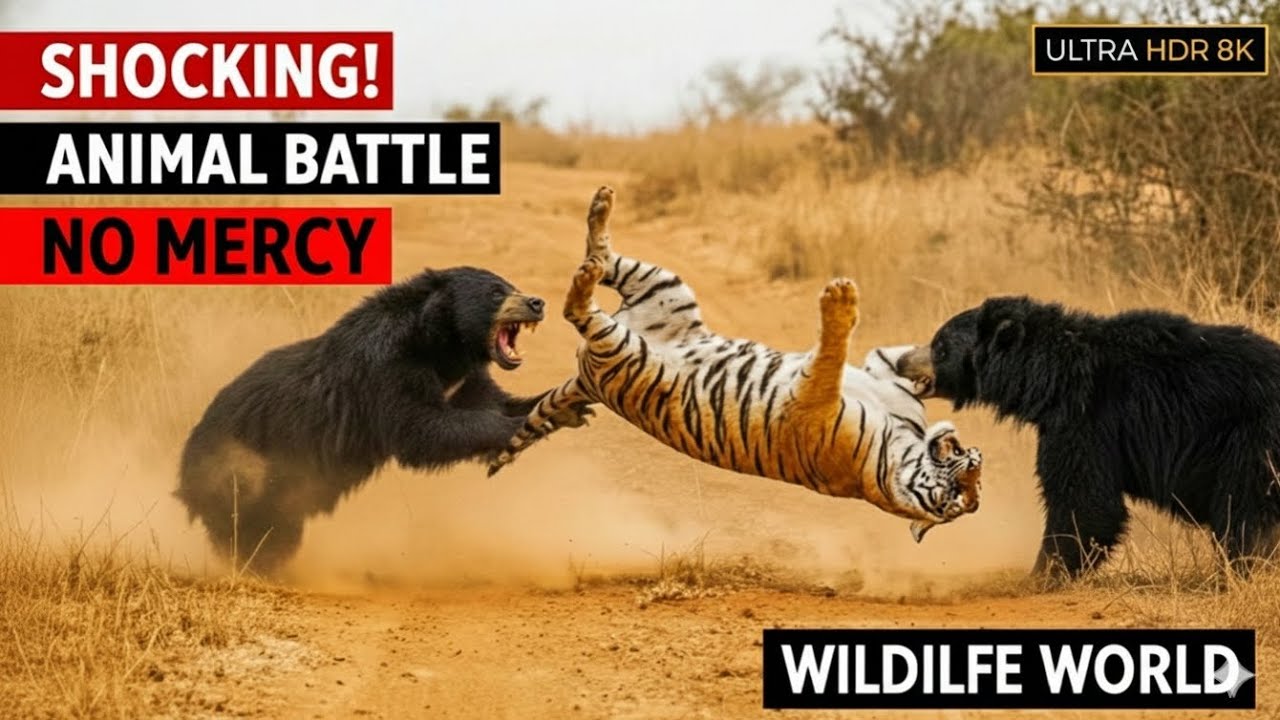 TIGER vs 2 BEARS: मौत का भयानक बदला! 🐅⚔️🐻 