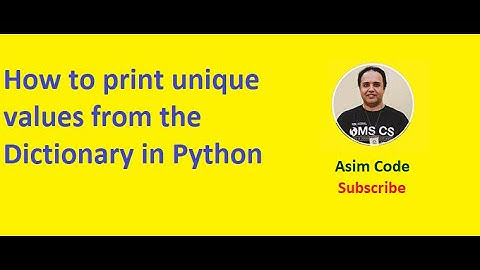How to print unique values from the Dictionary in Python