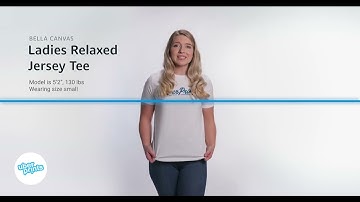 Ladies Relaxed Jersey Tee by Bella Canvas - Review Clip | Custom Printed at UberPrints