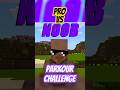 Minecraft Pro VS Noob Parkour challenge