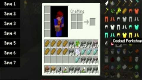 Minecraft Beta 1.7.3 ingame INVedit mod (TooManyItems)