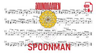 Soundgarden - Spoonman (🔴Drum Notation | PDF)  @chamisdrums