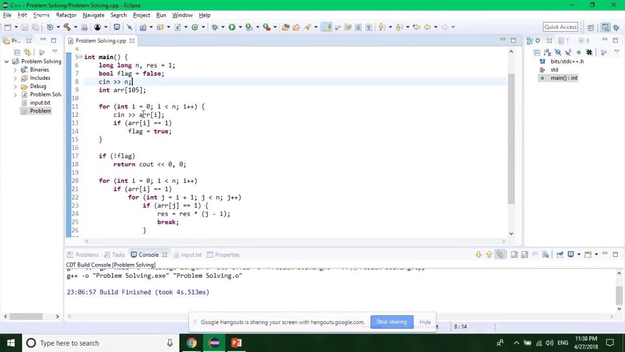Codeforces 617B- Div2 - Chocolate [combinatorics] (Arabic) - YouTube