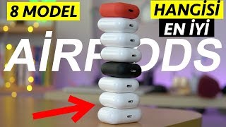 8 Airpods Klon Karşılaştırması (super copy, i9000 max,Linktech AP05,Airpods pro, (mikrofon)