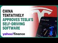 Tesla stock pops after china tentatively approves full selfdriving software report