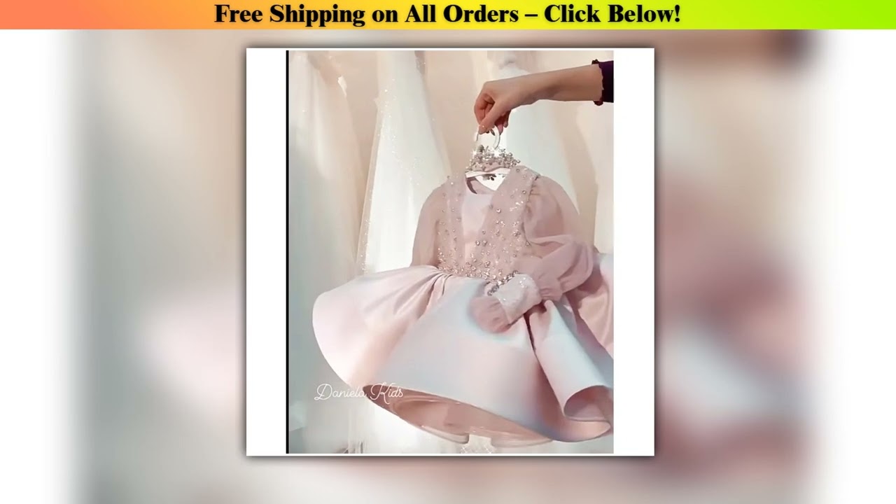 2025New One-Year-Old Formal Dress Princess Dress Children's Formal Dress Flower Girl Wedding Dress