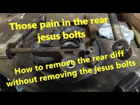 Subaru STI rear lateral link to knuckle bolts removal