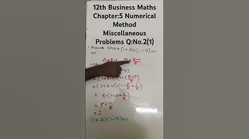 12th# Business Maths #Chapter:5 #Numerical Method