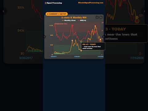 Bitcoin's Monthly RSI is back at CYCLE-BOTTOM lows 📉 #Shorts
