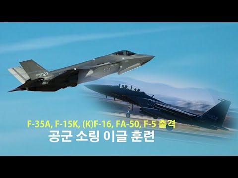F-35A, F-15K, (K)F-16, <strong>FA</strong>-<strong>50</strong>, F-5 <strong>전투기</strong> 소링 이글 훈련 ㅣ 국방홍보원