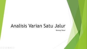 Anava Satu Jalur Part #1