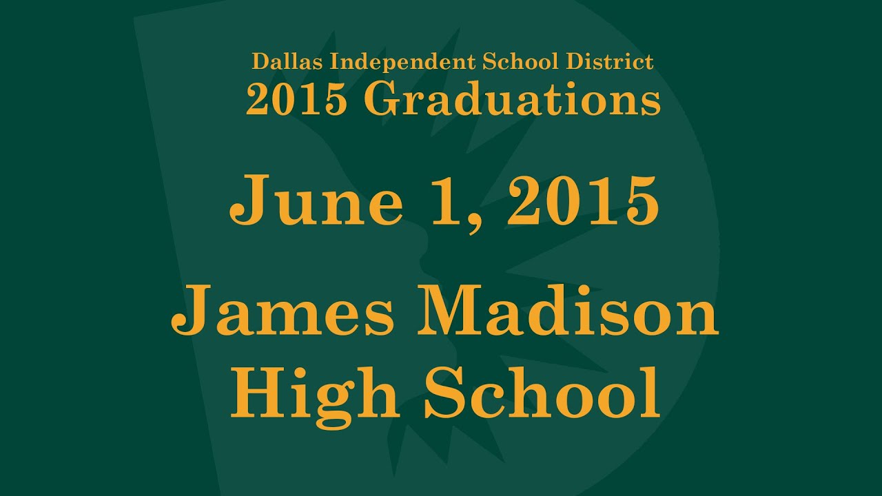 Dallas ISD James Madison High School Graduation 2015 YouTube