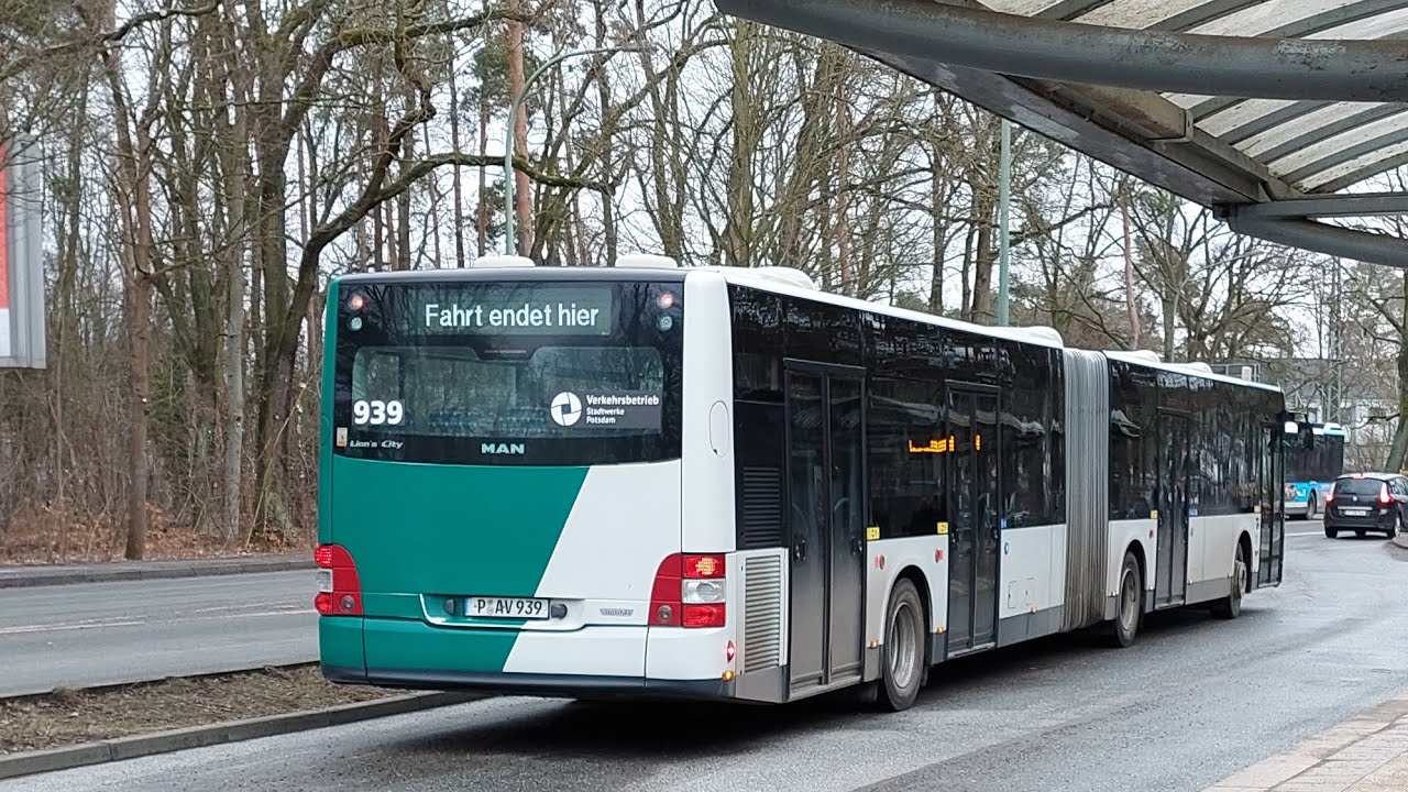 Bus Potsdam | Mitfahrt im Kompl. EV 91/93 Von Waldstr./Horstweg bis Bhf. Rehbrücke im MAN A23 NG363