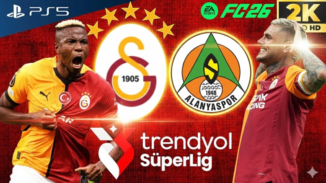 GALATASARAY VS ALANYASPOR SÜPER LİG SİMÜLASYONU 25/26 | TÜRKÇE SPİKER PS5 2K