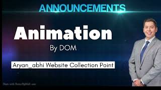 DOM (document object model) animation project,javascript (project -23)