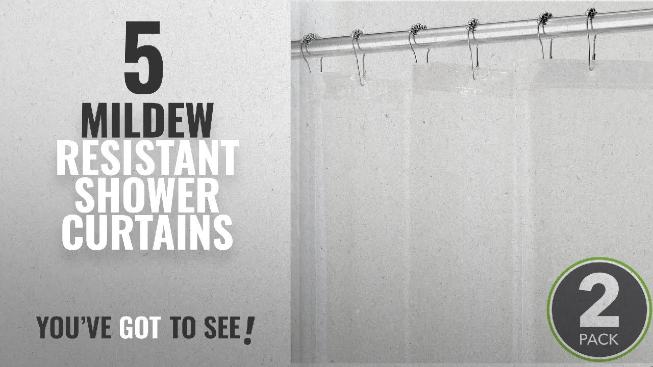 Top 10 Mildew Resistant Shower Curtains [2018] mDesign PEVA 3G Shower