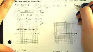 Graphing Exponential Function Class Example