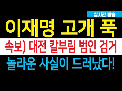 윤석열 대통령 &#39;칼부림 대응&#39; 특별지시 나왔다! 대전 칼부림 범인 검거! 이재명 고개 푹, 얼굴 못드는 이유는...?! 민주 기겁, 놀라운 사실이 드러났다!!