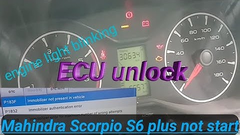 Mahindra Scorpio s6 plus not start, faulty ECU lock