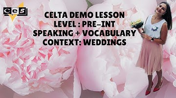 How to teach a speaking lesson? | CELTA Online Demo Lesson | Pre-Intermediate | ESL