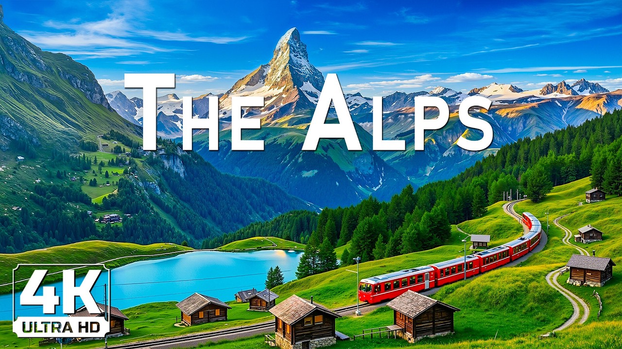 🏔️❄️ The Alps 4K ❄️🏔️ | Majestic Peaks, Alpine Lakes & Serene Mountain Ambience