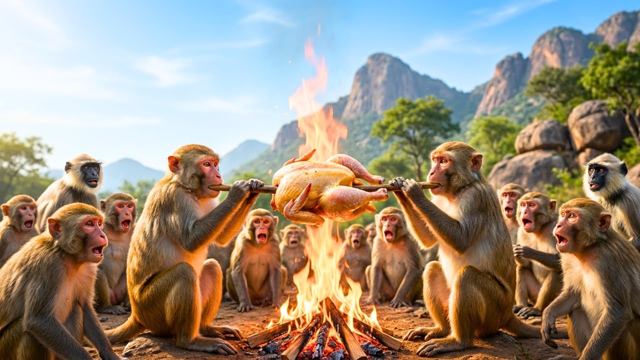 Monkeys Cook Chicken Curry: Rustic Recipe from the Jungle | Ultimate Relaxing Nature Video