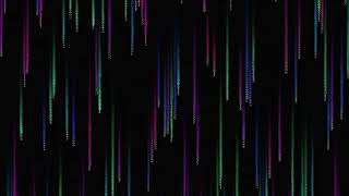 Rainbow Matrix Code Rain Screensaver | 1 Minute Cyberpunk Background Loop