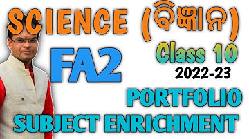 Science Portfolio And Subject Enrichment Class 10 Formative Assessment 2 2022-23 || Class10 Science