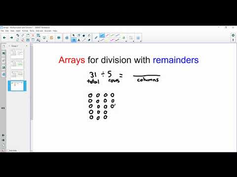 Arrays for division with remainders