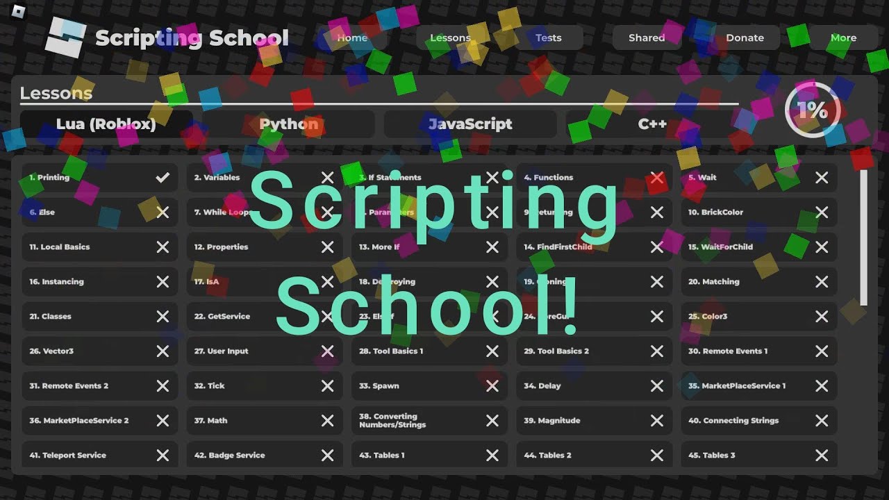 Learning To Script In Scripting School 1-10! - YouTube