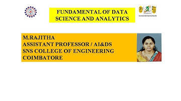 Exploratory data analysis | Rajitha.M,AP/AI&DS | SNS Institutions