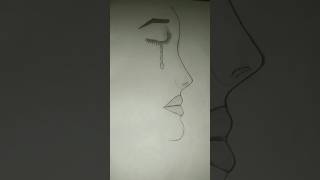 Sad Girl | Silent Tears 😭 | pencil  Sketch Art #Shorts