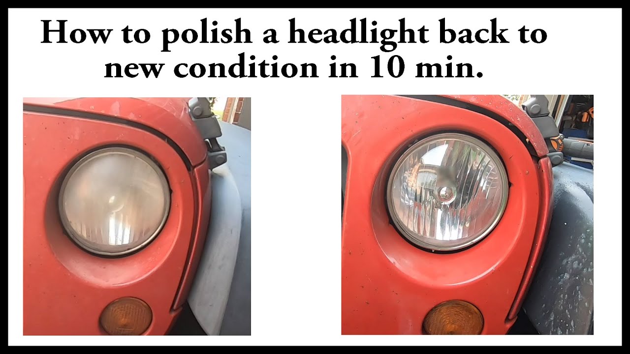 How to easily polish / Restore headlights back to new condition in 10 min.