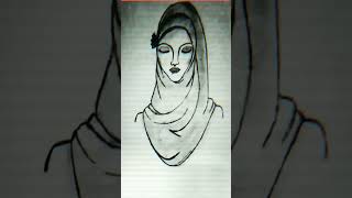 Girl with Hijab Sketch | Hand-drawn | Sketch Art Girl with Hijab Sketch | Hand-drawn | Sketch Art