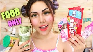 FULL FACE Makeup using only FOOD !!!